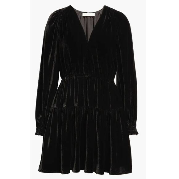 Ulla Johnson Audrey Long Sleeve Velvet Minidress Size 0‎ - Picture 6 of 9